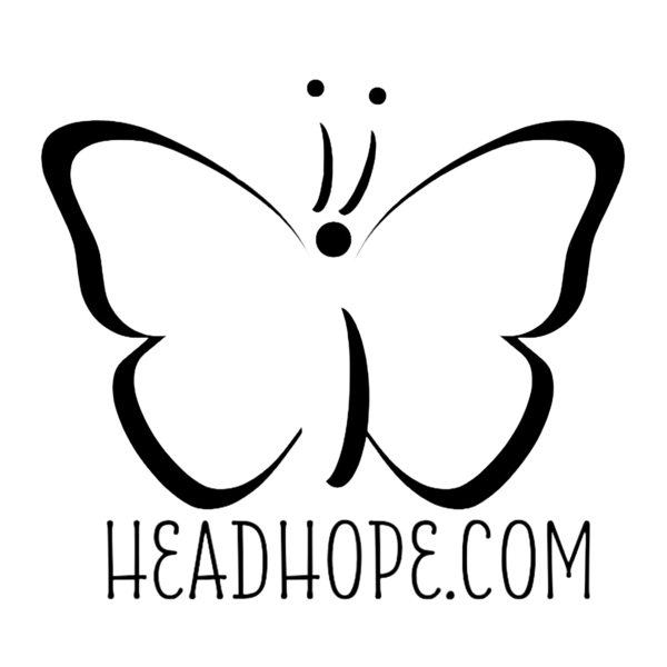 Head Hope butterfly and semicolon logo